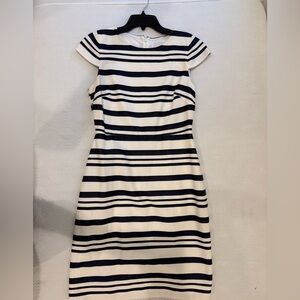 J. Crew Navy and Cream Striped Mini Dress